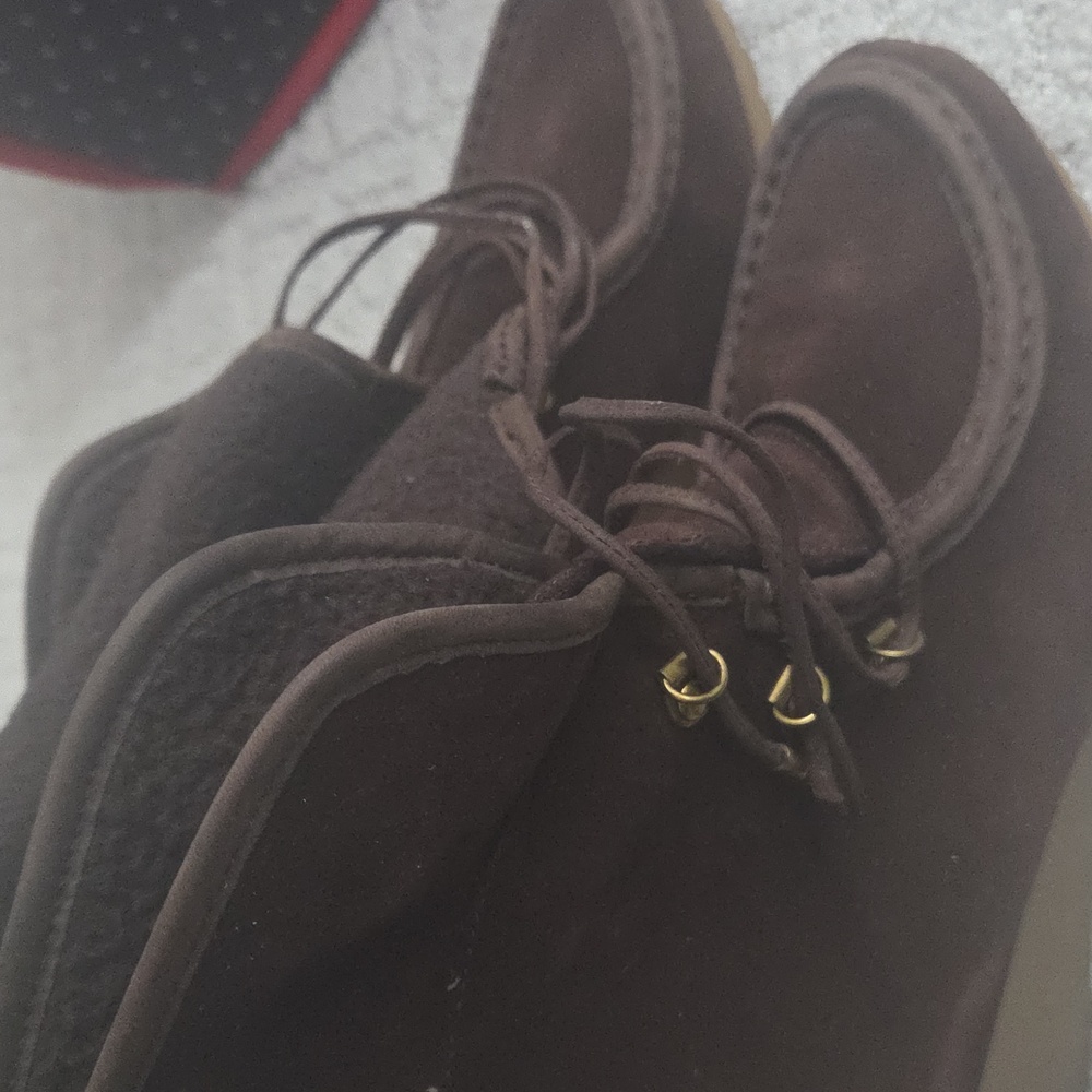 Tommy Hilfiger Zaria Suede Wedge Boots Size 10. Wedge Heeled With Fur Lining.